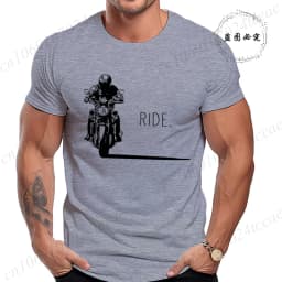 Men's Casual Motorcycle Graphic T-Shirts Man Street Summer Harajuku Tshirt Motorbike Racer Vintage Retro Bike T-Shirts Top Gift