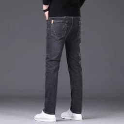 2025 New Business Men's Jeans Casual Comfortable Straight Stretch Fashion Classic Premium Blue Black Denim Pants Large Pants