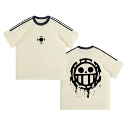 One Piece Surgeon of Death Streetwear New Hot Selling Men Women Short Sleeved Pants Set Street Y2K Casual Tee Set Sports Set