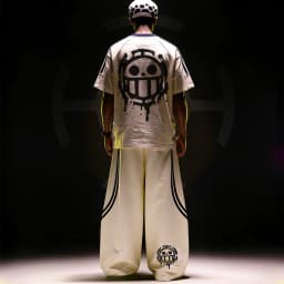 One Piece Surgeon of Death Streetwear New Hot Selling Men Women Short Sleeved Pants Set Street Y2K Casual Tee Set Sports Set