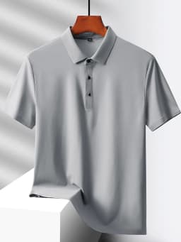 Selected popular nylon fabric, dad's summer clothing, middle-aged men's short sleeved T-shirt, summer ice silk quick drying, mid