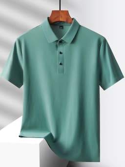 Selected popular nylon fabric, dad's summer clothing, middle-aged men's short sleeved T-shirt, summer ice silk quick drying, mid