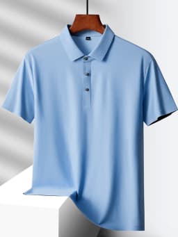 Selected popular nylon fabric, dad's summer clothing, middle-aged men's short sleeved T-shirt, summer ice silk quick drying, mid