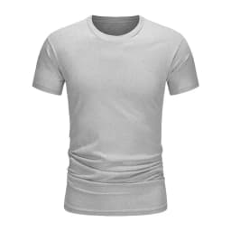 2026 Summer Men's T-shirt Fashion Slim Black Short Sleeved Comfortable Casual Round Neck T-shirts Top Men's Clothing