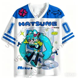 2026 Hatsune Miku Cartoon Girl Graphic Jersey Short Sleeved Fan Gift Tee Cosplay Clothing Summer Men'S And Women'S T-Shirt