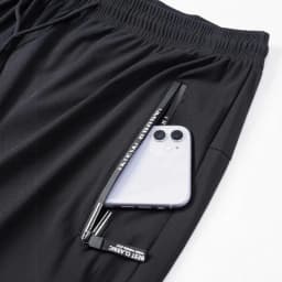Pants Thin Quick-Dry Flat Men's Summer Nylon Ice Silk Long Feet Stretch Breathable Large Size Casual Baggy Clothes Large Size