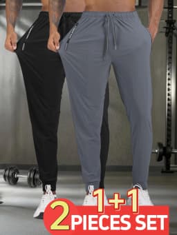 Pants Thin Quick-Dry Flat Men's Summer Nylon Ice Silk Long Feet Stretch Breathable Large Size Casual Baggy Clothes Large Size