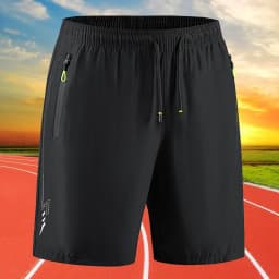 Summer Classic Joggers Men's Shorts Gym Fitness Quick Dry Running Sports Board Shorts New Summer Casual Bottom Zipper Pockets