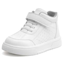 Princepard Kid Sneakers Orthopedic Boys Girls' Shoes High Back Ankle Support Children School Sporty White Casual Shoes