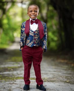 Jacquard Boys Suit 3 Piece Set Wedding Kids Blazer Custom Boys Tuxedo 2-16T Classic Outfit Slim Fit Clothes