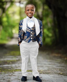 Jacquard Boys Suit 3 Piece Set Wedding Kids Blazer Custom Boys Tuxedo 2-16T Classic Outfit Slim Fit Clothes
