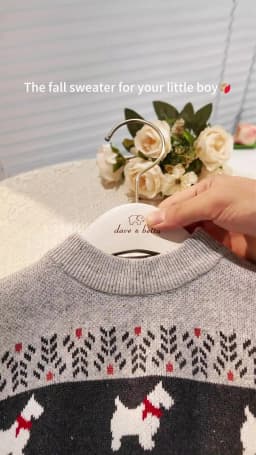 Dave Bella Autumn Spring Pullover Sweater for Winter Boys Knitted Sweater Children Outerwear Coat Kids Clothes DB4254382