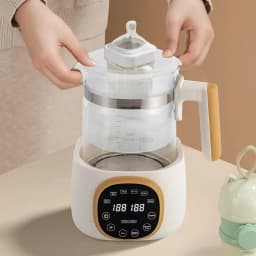 Baby Bottle Warmer with LED Night Light & Temp Control, 220V 600W 72h Thermostatic for Breastmilk Baby Food