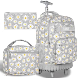Rolling Backpack for Womens and Mens, Adults Wheeled Bookbag with Lunch Box for Girls and Boys.