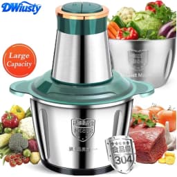 DWiusty Multi functional meat grinder, household food processor, stainless steel electric meat grinder, meat mixing and filling machine