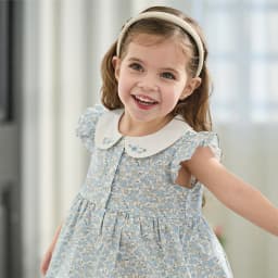 Dave Bella Girls Dresses Summer Kids Pure Cotton Dress Children Clothes Elegant Floral Print Princess Cute Charm Party DB2262345