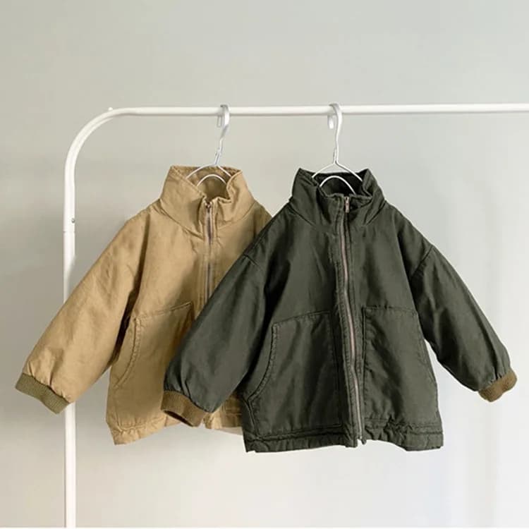 Korean version parent-child thick male and female stand-up collar cotton and cotton coat children's autumn winter wear