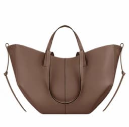 2026 large-capacity handheld single-shoulder tote bag, genuine leather women's bag, underarm bag, cowhide