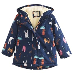 Girls' Softshell Jacket with Fleece,Children's Transition Coat,Windproof Waterproof Rain Jacket,Hood Cartoon Kids Winter Outfits