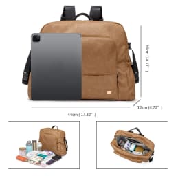Soboba New Mommy Diaper Backpack Large Capacity Multi-functional Waterproof Diaper Bag for Quick Out Going with 2 Straps
