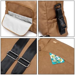 Soboba New Mommy Diaper Backpack Large Capacity Multi-functional Waterproof Diaper Bag for Quick Out Going with 2 Straps