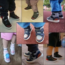 Ortoluckland Children Sneakers Kids Boys Leather Mesh Orthopedic Shoes Toddler Baby Girls Tiptoe Arch Support Soles Footwear