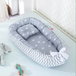 Baby Lounger for Newborn Soft Cotton Newborn Lounger Pillow Cover for 0-24 Months Portable Nest Sleeper Cover for Infant