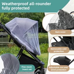 3 in 1 Elevated‑View Baby Stroller Travel System Infant Safety Car Seat Breathable Summer Mesh Lightweight Durable Aerospace Aluminum Frame Compact Fold Space‑Saving Travel Buggy for Newborn