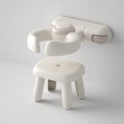No Drill Wall Mounted Foldable Baby Bath Seat Suction Cup Infant Safe Bathing Support Bathroom Shower Stand Rack for Kids Toddle