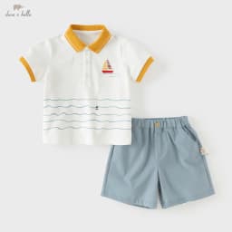Dave Bella Children Summer Shirt Set Boys Shorts Top Suits Kids Clothing Short Sleeve Casual Trousers Pullover Outdoor DB2261879