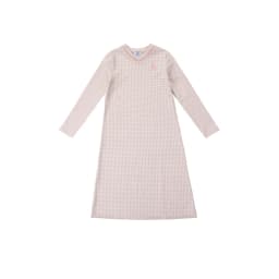 AP SS26 gingham plaid cotton pajamas children girl boy casual homewear dress set romper family matching clothing