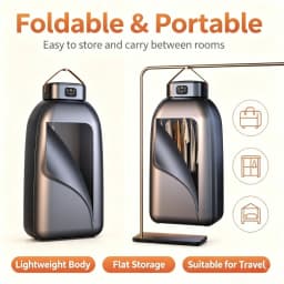 Portable Foldable Clothes Dryer Machine Silent Mini Electric Garment Dryer with Sterilization for Home Travel Baby Clothes