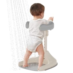 Baby Standing Shower Stand Foldable Bathing Device Baby Bath Stand Support Adjustable Household Bath Rack for Kids Boys Girls