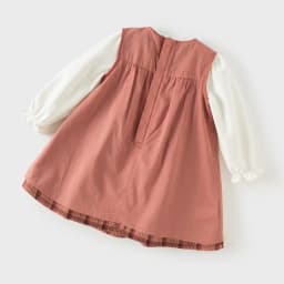 Dave Bella Girls Princess Dress Sweet Cute Childrens Plaid Fake Two Piece Baby Long Sleeve Dress Outdoor Party DB3261130