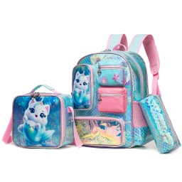 Meetbelify Backpack for Girls Backpacks for Elementary Preschool Students Kids School Cute Backpack with Lunch Box