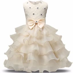 Children Luxury Party Formal Dress For Wedding Birthday Kids Ceremonies Dresses Girls Lace Tutu Flower Girls Dress 1-8Years Old