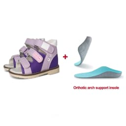 Ortoluckland Children's Sandals Kids Leather Summer Shoes For Girls Boys Toddler Flatfeet Orthopedic Footwear1 2 3Years Old