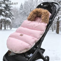 Stroller Footmuff Outdoor Winter Baby Warm In Pram Removable Thicker Windproof Fur Collar Baby Envelope Stroller Accessories