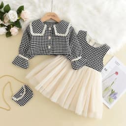 Bear Leader Baby Girls Clothes Set Autumn Winter Cartoon Grape Clothing Set New Kids Knitted Sweet Outfit Children Clothes Suit