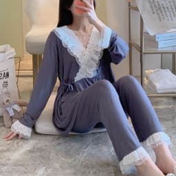 Maternity Modal Pajamas Homewear Sets Across V neck Feeding Pajamas for Pregnant Women Pregnancy Home Hospital Night Wear