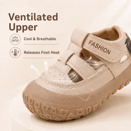 PU Leather Summer Sandals For Children Cute Dog Boy's Girl's Sandals Anti-slippery Ergonomics Barefoot Sandals For Children