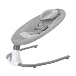 Gray Electric Baby Swing Chair 4-Speed Auto Rocker with 12 Lullabies & Detachable Mosquito Net USB Baby Cradle Auto Swing Bed for 0-18 Months Newborns
