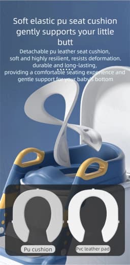 Toddler Toilet Training Seat with Step Lad | Adjustable Height Potty Training Chair for Kids, Anti-Slip & Easy to Clean