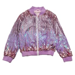 2026 Spring Autumn Children's and Girls' Clothing with Glitter and Colorful Outfits, Trendy Girls' Jackets with Colorful Beads