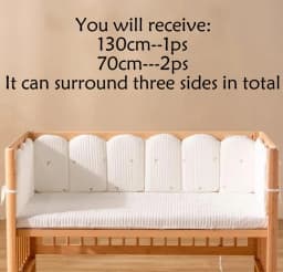 3-piece Set of Irregular Bed Frame, Baby Crib Bumper Children's and Baby Collision Prevention Baby Room Decoration 2026 New