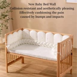 3-piece Set of Irregular Bed Frame, Baby Crib Bumper Children's and Baby Collision Prevention Baby Room Decoration 2026 New