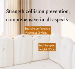 3-piece Set of Irregular Bed Frame, Baby Crib Bumper Children's and Baby Collision Prevention Baby Room Decoration 2026 New