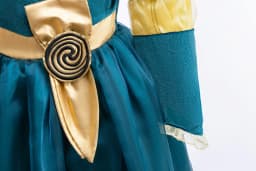 2026 Halloween Festival Party Dress Girls Cosplay Princess Merida Long Sleeves Cute Dress + Belt Accessories Set Birthday Gift