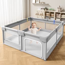 Baby Playpen - Portable Safety Play Yard Use Foldable Design for Home Travel & Playtime Creates Secure Space for Toddlers