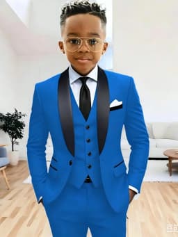 New Arrival Boys Formal Suit Set 3 Pieces Jacket Vest Pants Wedding Tuxedo Kids Shawl Lapel Slim Fit Suits For Birthday 2-20T